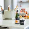 imageChampagne Stoppers by Kloveo  Patented Seal  Made in Italy  Professional Grade WAF Champagne Bottle Stopper  Prosecco Cava and Sparkling Wine Stopper  Chrome 2PackWhite