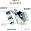 imageChampagne Stoppers by Kloveo  Patented Seal  Made in Italy  Professional Grade WAF Champagne Bottle Stopper  Prosecco Cava and Sparkling Wine Stopper  Chrome 2PackChrome
