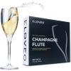 imageKLOVEO Plastic Champagne Flutes  Set of 6  Made in Italy  Insanely Durable and Versatile Plastic Champagne Glasses  Reusable Dishwasher Safe Mimosa Glasses White Wine  5 oz ClearClear